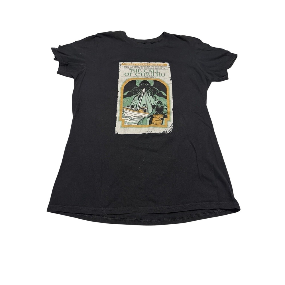 ThinkGeek HP Lovecraft The Call of Cthulhu Graphic Tee Black Small S Shirt